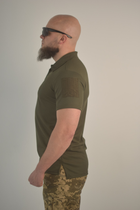 Футболка поло тактична 60 розмір 5XL чоловіча військова армійська футболка ПОЛО POLO оліва хакі для ЗСУ - зображення 10