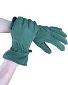 Зимові тактичні рукавиці Soft-shell Олива розмір L - изображение 4