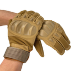 Тактичні рукавички із закритими пальцями койот - изображение 3