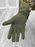 Зимові рукавички Softshell олива L - зображення 2