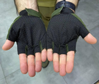 Перчатки тактические Беспальцевые Yakeda, цвет Олива, размер XL - изображение 3