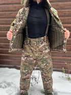 Зимний костюм тактический Softshell с мембраной на -20, Мультикам, размер 3XL, зимний костюм для военных - изображение 4