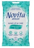 Вологі серветки Novita для зняття макіяжу з міцелярною водою 15шт( 4823071616248)