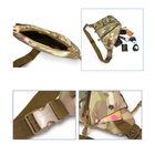 Сумка тактическая через плече WLKR W38-Cross Body мужская, слинг, армейский мини-рюкзак нагрудный Камуфляж - изображение 10