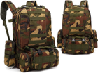 Рюкзак з підсумками Armory Tactics-Forest Camo армійський, військовий, 55л, стропи MOLLE, для ЗСУ - зображення 3