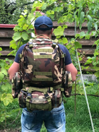 Рюкзак з підсумками Armory Tactics-Forest Camo армійський, військовий, 55л, стропи MOLLE, для ЗСУ - зображення 6