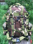 Рюкзак з підсумками Armory Tactics-Forest Camo армійський, військовий, 55л, стропи MOLLE, для ЗСУ - зображення 9