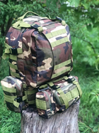 Рюкзак тактический с подсумками Armory Tactics-Forest Camo армейский, военный, 55л, стропы MOLLE, для ЗСУ - изображение 10