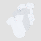 Zestaw koszulek 3 szt. OVS 1606822 74-80 cm Brilliant White (8052147121386) - obraz 1