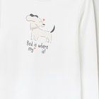 Піжама дитяча (футболка з довгими рукавами + штани) OVS 1629989 134 см Off-White/Pink (8052147517899) - зображення 2
