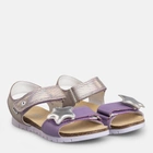 Дитячі шкіряні сандалії для дівчинки Bartek 19183012 33 Фіолетовий/Срібний (5903607658627) - зображення 2