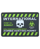 Шеврон/патч KOMBAT UK Zombie Hunting Permit, 8x5см - изображение 1