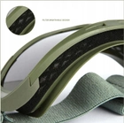 Тактичні окуляри маска зі змінними лінзами балістичні окуляри для військових олива - зображення 11