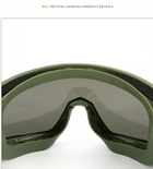 Тактичні окуляри маска зі змінними лінзами балістичні окуляри для військових койот - зображення 7