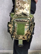 Тактична сумка на ногу / сумка на стегно Піксель Українське виробництво - зображення 4