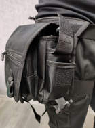 Тактическая сумка на бедро / военная сумка на ногу Черная Украинское производство - изображение 2
