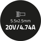 Zasilacz Qoltec do laptopa IBM, Lenovo 20V 4,74A 90W (5,5x2,5) (50099,90W) - obraz 3