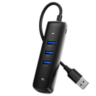 Адаптер UGREEN CM416 USB 3.0 4-Port Hub 1m Black (80657) Перехідник USB-хаб 4 порти Концентратор