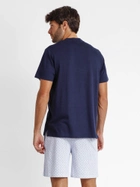 Піжама (футболка + шорти) чоловіча бавовняна Admas Classic 60252 M Блакитна (8433623655944) - зображення 2