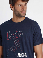 Піжама (футболка + шорти) чоловіча бавовняна Admas Lois 60956 L Темно-синя (8433623649301) - зображення 4