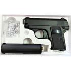 Детский страйкбольный Пистолет с глушителем COLT25 Galaxy G1A металл, пластик стреляет пульками 6 мм Черный - изображение 7