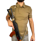 Ремінь збройовий з резинкою одноточковий - двоточковий універсальний із дод. кріпленням на приклад Піксель - изображение 5
