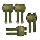 Комплект защиты AOKALI F001 Green тактический наколенники + налокотники штурмовые - изображение 6