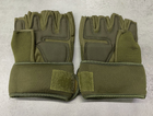 Перчатки тактические Беспальцевые Schiek, США, цвет Олива, размер M - изображение 3