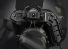 Кріплення для навушників / гарнітури Ox Horn на шолом із рейками 19 - 21 мм, колір Койот - зображення 7