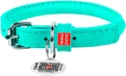 Ошейник для собак кожаный WAUDOG Collar Glamour с QR паспортом круглый Д 8 мм 25-33 см Ментоловый (224113Collar)