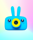 Детский цифровой фотоаппарат Smart Kids Camera Full HD ГОЛУБАЯ c ушками