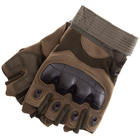 Тактичні рукавички з відкритими пальцями SP-Sport BC-8788 Колір: Оливковий розмір: XL - зображення 6