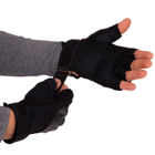 Тактичні рукавички з відкритими пальцями SP-Sport BC-8788 Колір: Чорний розмір: L - зображення 4