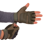 Тактичні рукавички з відкритими пальцями SP-Sport BC-8788 Колір: Оливковий розмір: L - зображення 3