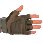 Тактичні рукавички з відкритими пальцями SP-Sport BC-8788 Колір: Оливковий розмір: L - зображення 5