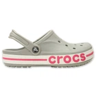 Женские кроксы Серые Crocs Bayaband Clog Light Grey/Pink 205089 37 (M5-W7)