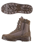 Ботинки тактические демисезонные Mil-Tec Side zip boots на молнии Коричневые 12822109 размер 38 - изображение 3