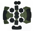 Подушки PD противоударные Gen4 Memory Foam Pad для баллистических шлемов олива - изображение 2