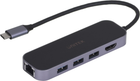 USB-хаб Unitek uHUB H6 Gloss 6-in-1 USB-C Ethernet Hub With HDMI and 100W Power Delivery (D1084A) - зображення 1
