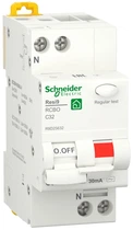 Диференційний вимикач 1P+N 32A 30мA 6кA "C" тип АС [R9D25632] RESI9 Schneider Electric
