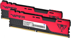 Оперативна пам'ять Patriot DDR4-2666 8192MB PC4-21300 (Kit of 2x4096) Viper Elite II Red (PVE248G266C6K) - зображення 3