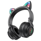 Наушники беспроводные Bluetooth BOROFONE BO18 400mAh Cat ear черный