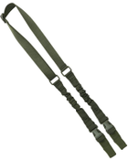 Ремінь для зброї двоточковий Kombat UK Double Point Bungee Sling Оливковий (1000-kb-dpbsolgr) - зображення 1