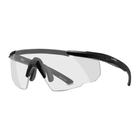 Тактичні захисні окуляри SABER ADVANCED, Wiley X, чорні, напівобідкові, прозорі лінзи - зображення 1