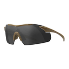 Тактические защитные очки WX VAPOR, Wiley X, койот, полуободочные, желтые, прозрачные и черные линзы - изображение 1
