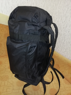 Рюкзак військовий, тактичний баул-сумка чорний 70 л, 64*40*25 см, арт.30102 - изображение 4