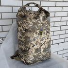 Сумка дорожная тактическая, туристический рюкзак 45 л Пиксель MELGO влагозащитный вещевой мешок - изображение 1