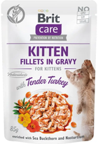 Вологий корм для кошенят Brit Care Kitten Fillets in Gravy з філе індички у соусі 85 г