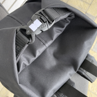 Тактический рюкзак-баул, мешок армейский Melgo на 25 л черный из Oxford 600 Flat - изображение 5