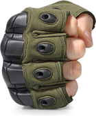 Перчатки тактические короткопалые с защитой костяшек Зевс UAD Олива XL - изображение 3